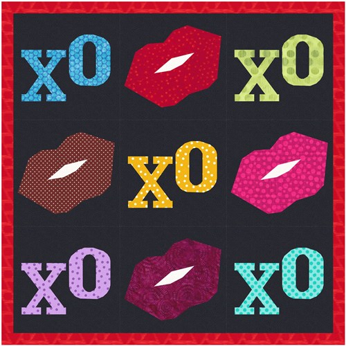 Hugs and Kisses Quilt Block  FPP Pattern