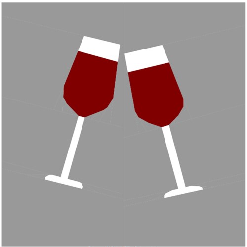 Wine Glasses  Quilt Block  FPP Pattern