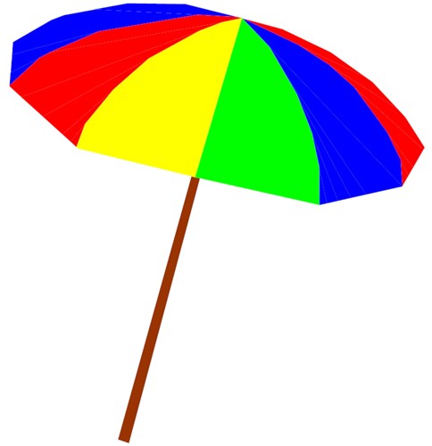 Shade Parasol Quilt Block  FPP Pattern
