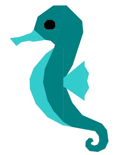 Seahorse  Quilt Block  FPP Pattern