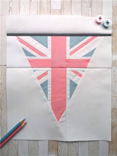 Union Jack Bunting  Quilt Block  FPP Pattern