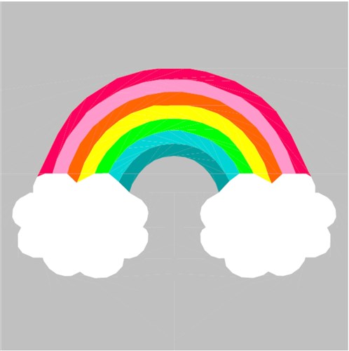 Rainbow Clouds Quilt Block  FPP Pattern