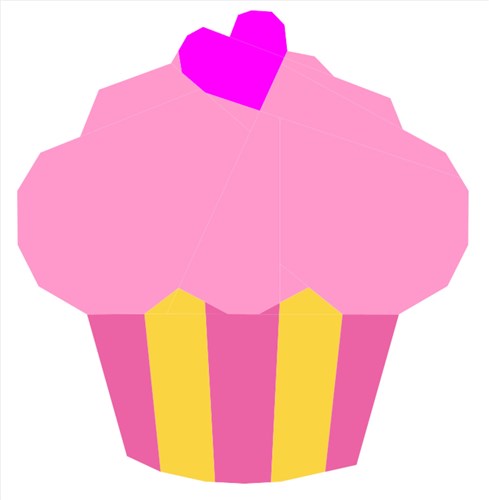 Cupcake Quilt Block  FPP Pattern