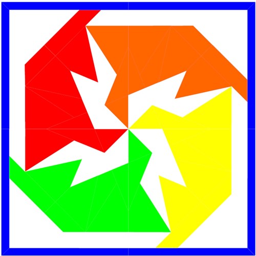 Geo Star Quilt Block  FPP Pattern