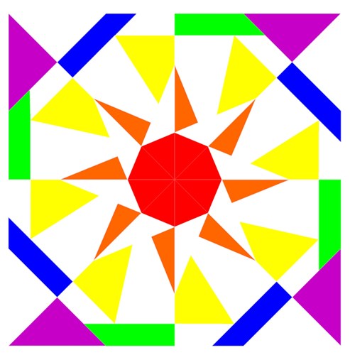 Geo Star Quilt Block  FPP Pattern