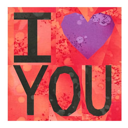 I Love You  Quilt Block  FPP Pattern
