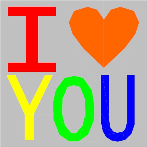 I Love You  Quilt Block  FPP Pattern