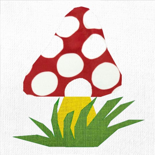 Toadstool  Quilt Block  FPP Pattern