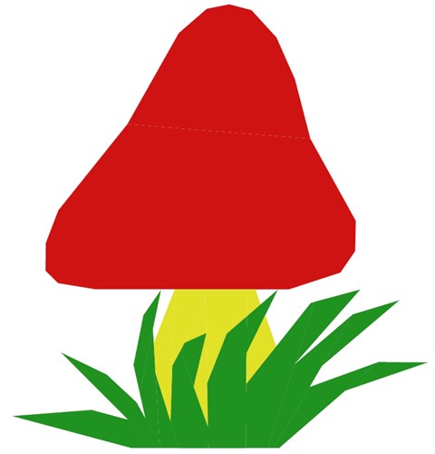 Toadstool  Quilt Block  FPP Pattern