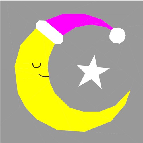 Bedtime Moon Quilt Block  FPP Pattern