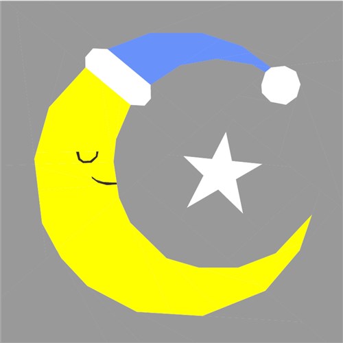 Bedtime Moon Quilt Block  FPP Pattern