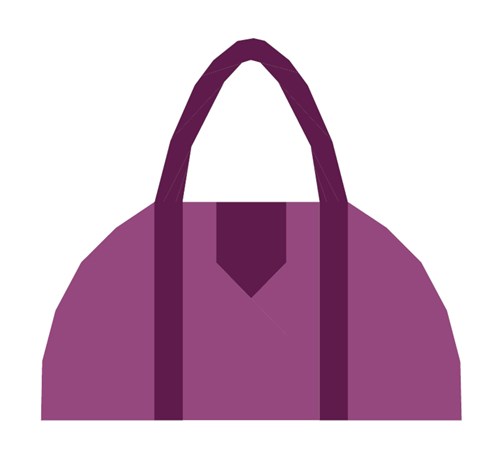 Bowler Style Handbag  Quilt Block  FPP Pattern