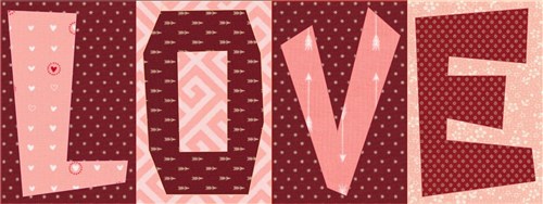 Funky Uppercase Alphabet Quilt Block  FPP Pattern