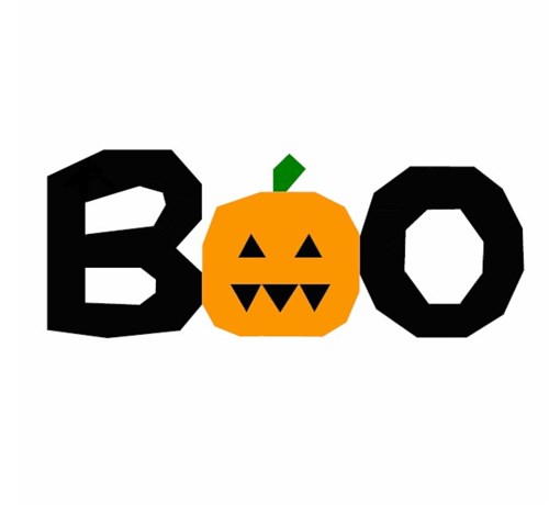 BOO Halloween Quilt Block  FPP Pattern