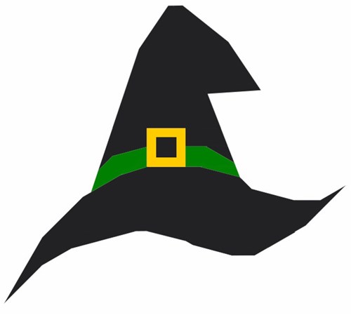 Witches Hat Halloween  Quilt Block  FPP Pattern