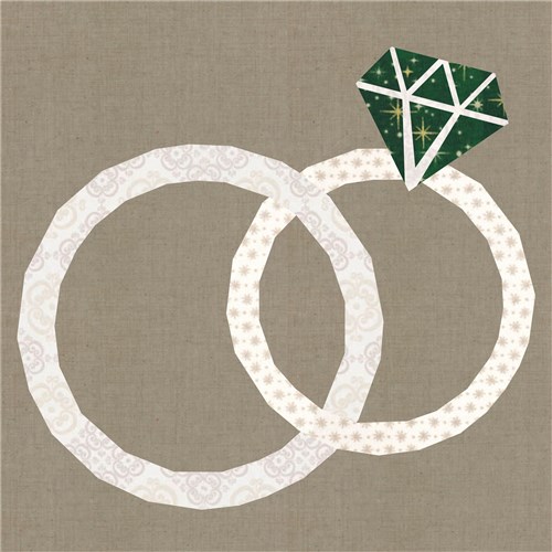 Wedding Rings Quilt Block  FPP Pattern