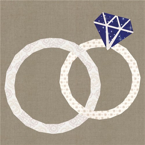 Wedding Rings Quilt Block  FPP Pattern