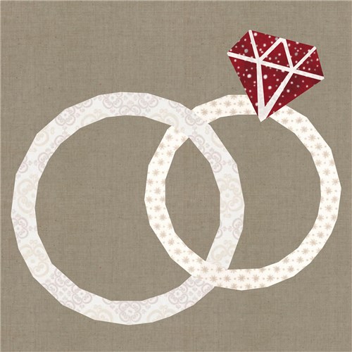 Wedding Rings Quilt Block  FPP Pattern