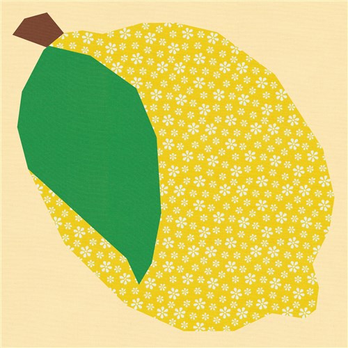 Lemon Quilt Block  FPP Pattern