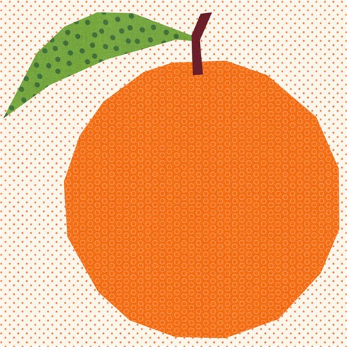 Orange Quilt Block  FPP Pattern