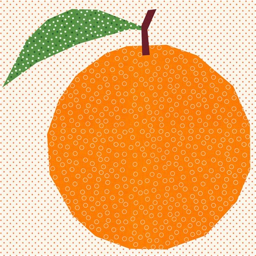 Orange Quilt Block  FPP Pattern