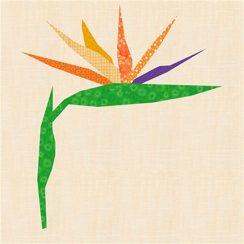 Bird of Paradise Quilt Block  FPP Pattern
