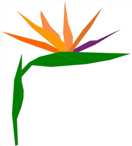 Bird of Paradise Quilt Block  FPP Pattern