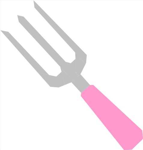 Gardening Fork Quilt Block  FPP Pattern