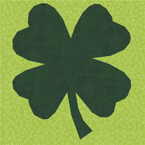 Four Leaf Clover Quilt Block  FPP Pattern