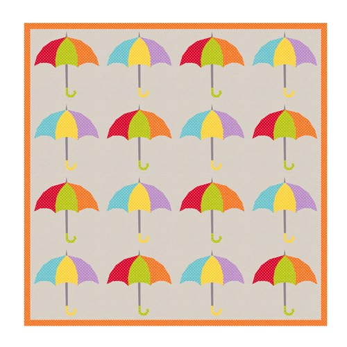 Umbrella Quilt Block  FPP Pattern