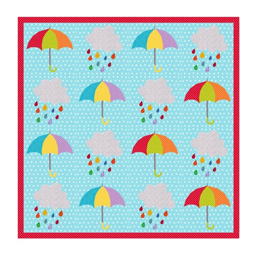 Umbrella Quilt Block  FPP Pattern