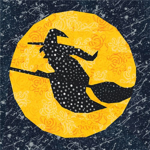 Moon Witch Quilt Block  FPP Pattern