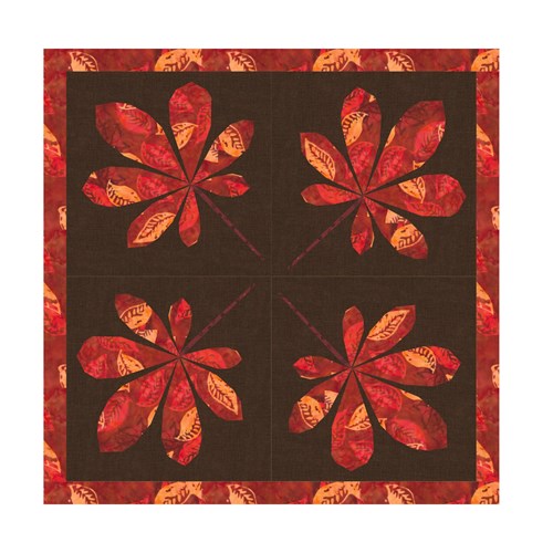 Chestnut Leaf  Quilt Block  FPP Pattern