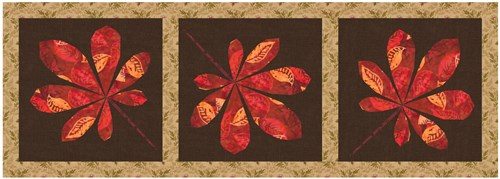 Chestnut Leaf  Quilt Block  FPP Pattern