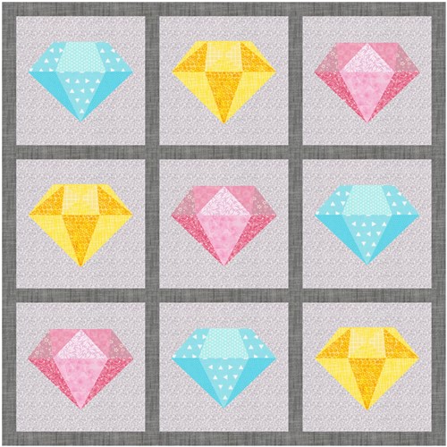 Diamond Quilt Block  FPP Pattern