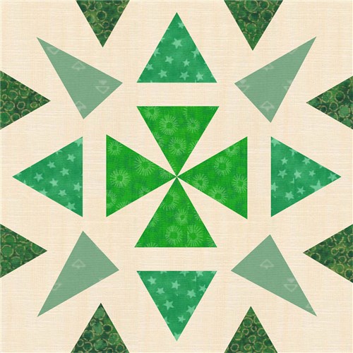Radiant Quilt Block  FPP Pattern