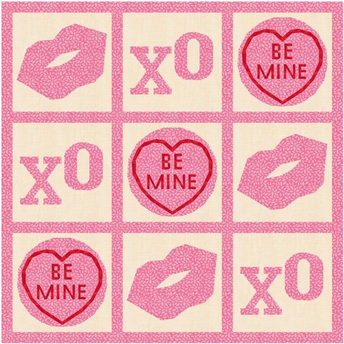 Be Mine Quilt Block  FPP Pattern