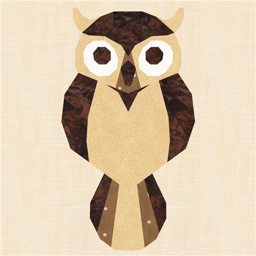 Owl  Quilt Block  FPP Pattern