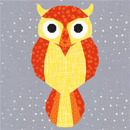 Owl  Quilt Block  FPP Pattern