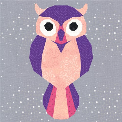 Owl  Quilt Block  FPP Pattern