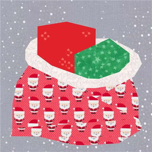 Christmas Sack Quilt Block  FPP Pattern