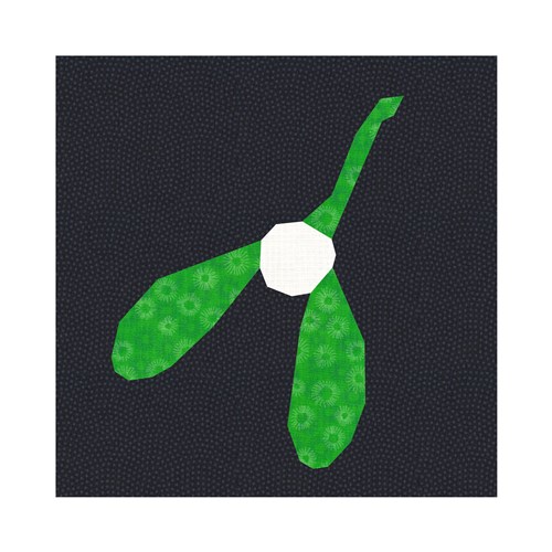 Mistletoe Quilt Block  FPP Pattern