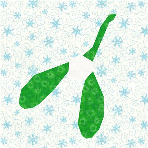 Mistletoe Quilt Block  FPP Pattern