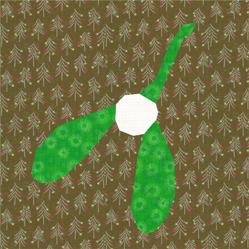 Mistletoe Quilt Block  FPP Pattern