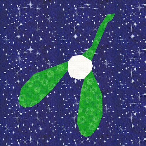 Mistletoe Quilt Block  FPP Pattern