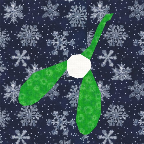 Mistletoe Quilt Block  FPP Pattern