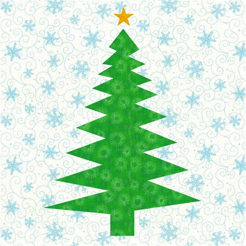 Christmas Tree Quilt Block  FPP Pattern