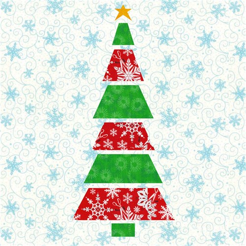 Christmas Tree Quilt Block  FPP Pattern