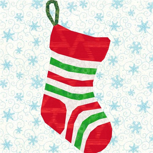 Christmas Stockings Quilt Block  FPP Pattern
