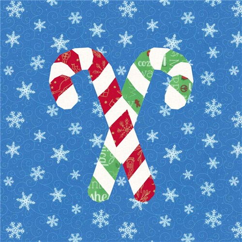 Candy Cane Quilt Block  FPP Pattern